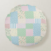 Patchwork Rond Kussen (Voorkant)