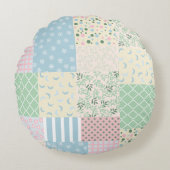 Patchwork Rond Kussen (Voorkant)