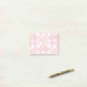 Patchwork Rood en Roze kantelpatroon Post-it® Notes (Op bureau)