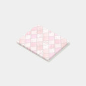 Patchwork Rood en Roze kantelpatroon Post-it® Notes (Schuin)