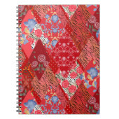 Patchwork, rood, rood notitieboek (Voorkant)