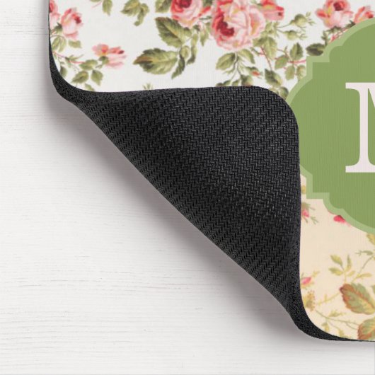 Patchwork Roos Custom Monogram Muismat (Hoek)