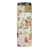 Patchwork Roos Custom Monogram Thermosbeker (Achterkant)