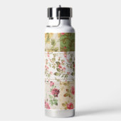 Patchwork Roos Custom Monogram Waterfles (Rechts)