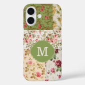 Patchwork Rose Custom Monogram Case-Mate iPhone Case (Achterkant)