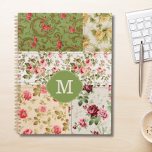 Patchwork Rose Custom Monogram Planner