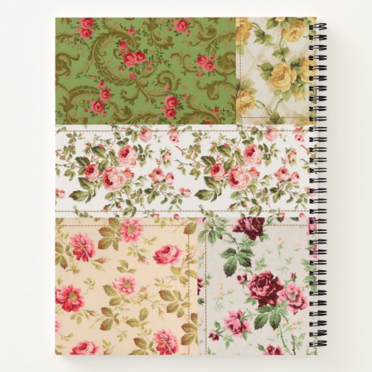Patchwork Roze Aangepaste Monogram Journal Noteboo Notitieboek (Achterkant)