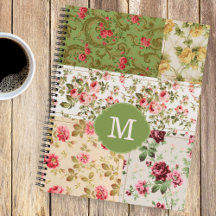Patchwork Roze Aangepaste Monogram Journal Noteboo