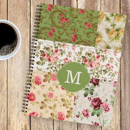 Patchwork Roze Aangepaste Monogram Journal Noteboo Notitieboek