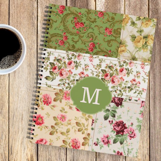 Patchwork Roze Aangepaste Monogram Journal Noteboo Notitieboek