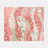 Patchwork rozen: naadloos patroonontwerp. fleece deken (Voorkant (Horizontaal))