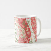 Patchwork rozen: naadloos patroonontwerp. koffiemok (Voorkant rechts)