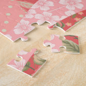 Patchwork rozen: naadloos patroonontwerp. legpuzzel (Zijkant)