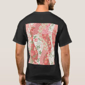 Patchwork rozen: naadloos patroonontwerp. t-shirt (Achterkant)