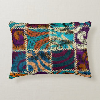 Patchwork ruw canvas imitatie accent kussen