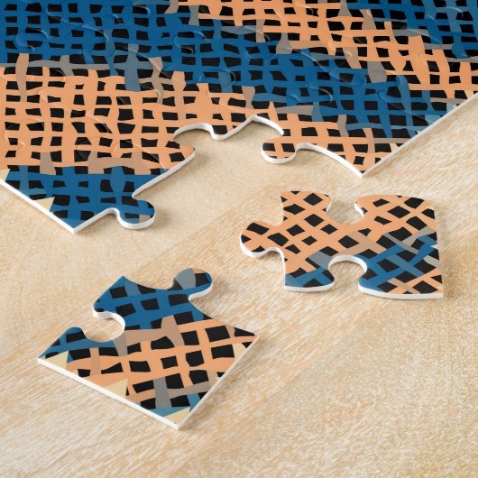 Patchwork ruw canvas imitatie legpuzzel (Zijkant)