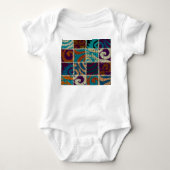 Patchwork ruw canvas imitatie romper (Voorkant)