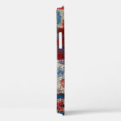 Patchwork ruw canvas, imitatiepatroon. Case-Mate iPhone case (Achterkant / Rechts)