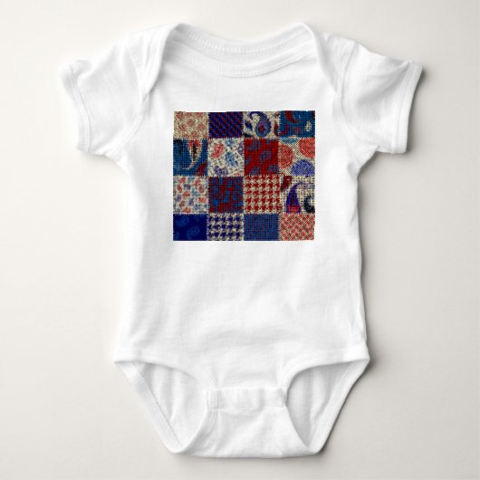 Patchwork ruw canvas, imitatiepatroon. romper (Voorkant)