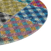 Patchwork ruw canvas vierkanten  snijplank (Hoek)