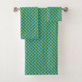 Patchwork Rwanda Vlag Patroon Bad Handdoek (Insitu)