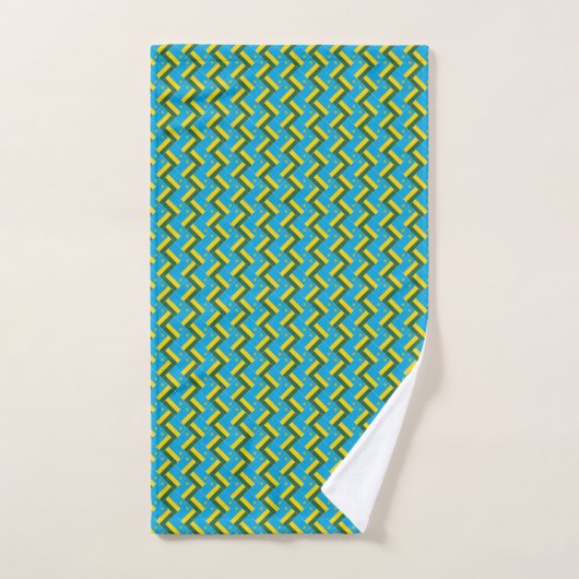 Patchwork Rwanda Vlag Patroon Bad Handdoek (Handdoek)