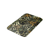 Patchwork Safari: Waterverf Dierenprint. Badmat (Gekanteld)