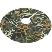 Patchwork Safari: Waterverf Dierenprint. Kerstboom Rok (Gekanteld)