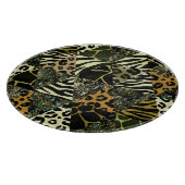 Patchwork Safari: Waterverf Dierenprint. Snijplank (Hoek)
