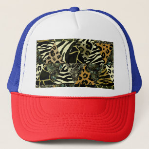 Patchwork Safari: Waterverf Dierenprint. Trucker Pet