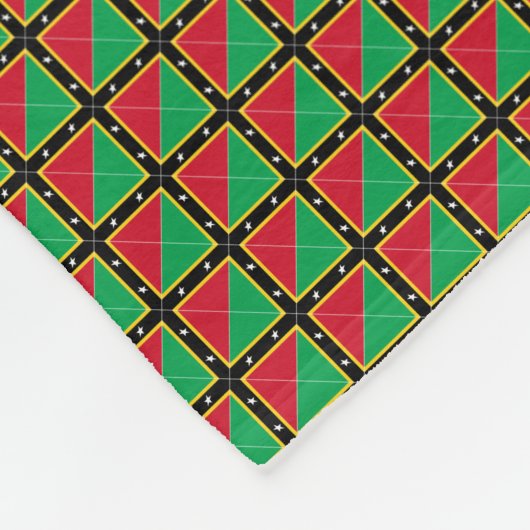 Patchwork Saint Kitts en Nevis Vlag Patroon Fleece Deken (Hoek)