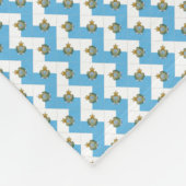 Patchwork San Marino Vlag Patroon Fleece Deken (Hoek)