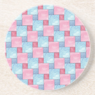 Patchwork Sandstone Onderzetter, Pinks, Blues Zandsteen Onderzetter