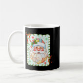 Patchwork Santa Claus Face Coquette Merry Christma Koffiemok (Links)