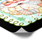 Patchwork Santa Claus Face Coquette Merry Christma Poster (Hoek)