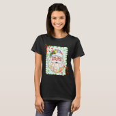 Patchwork Santa Claus Face Coquette Merry Christma T-shirt (Voorkant volledig)