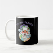 Patchwork Santa Claus Face Preppy Girly Christmas Koffiemok (Links)