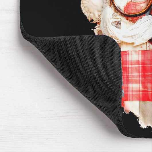 Patchwork Santa Claus Face Preppy Girly Christmas  Muismat (Hoek)