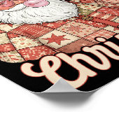 Patchwork Santa Claus Xmas Merry Christmas Men Wom Poster (Hoek)