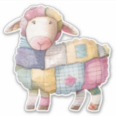 Patchwork Schaap Sticker (Voorkant)