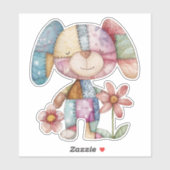 Patchwork Schattige Dog Sticker (Vel)