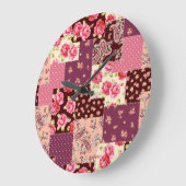 Patchwork Schattige naadloos patroon Grote Klok (Hoek)