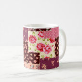 Patchwork Schattige naadloos patroon Koffiemok (Voorkant rechts)