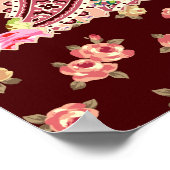 Patchwork Schattige naadloos patroon Poster (Hoek)