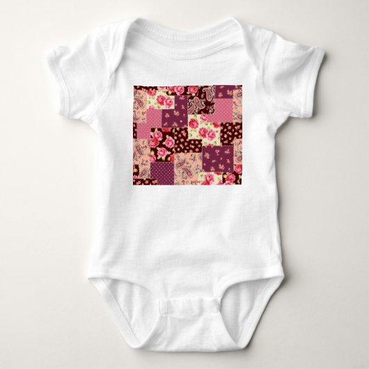 Patchwork Schattige naadloos patroon Romper (Voorkant)