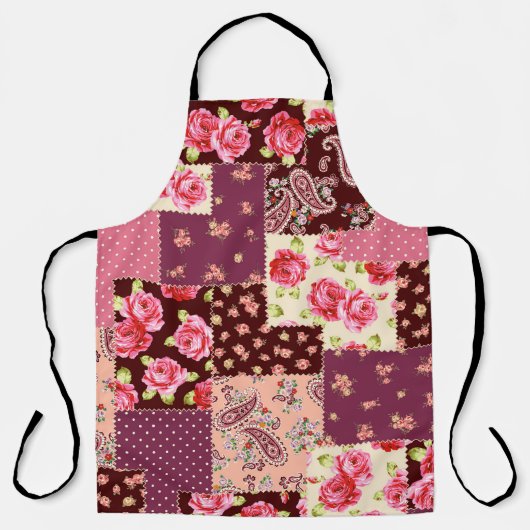 Patchwork Schattige naadloos patroon Schort (Voorkant)