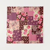 Patchwork Schattige naadloos patroon Wandkleed (Voorkant (horizontaal))