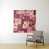 Patchwork Schattige naadloos patroon Wandkleed (In Situ (horizontaal))