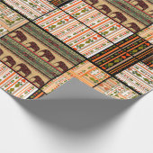 Patchwork seamless african ornamental pattern text cadeaupapier (Hoek)