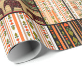 Patchwork seamless african ornamental pattern text cadeaupapier (Rol Hoek)